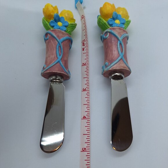 Flower Pot Easter Spring Novelty Appetizer Knife Vintage Souvenir‎ Collectible - Picture 4 of 4